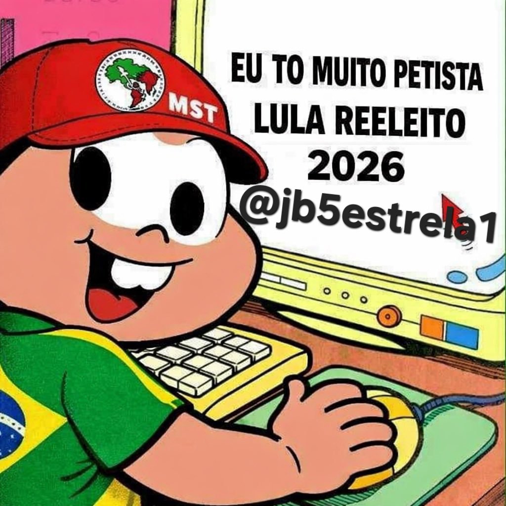 jb5estrela1's tweet photo. ESQUERDA É LULA  2026 E PRONTO.
#EsquerdaSegueEsquerda
@TucaAndrada3
@brunap39
@GynMiguel
@mello1400
@Nilsonhandebol
@jb5estrela1
@Rogeriononatosa
@DEMOCRACIAPONTO
@xregis61
@BoraRemar
@LuWilsonDF
@LulaoRei
@j_tripode 
@RezendeZeca
@Ivania_Balzotti
@Ivania_Balzotti
@gusmao_luna https://t.co/kuG7OfHYMb