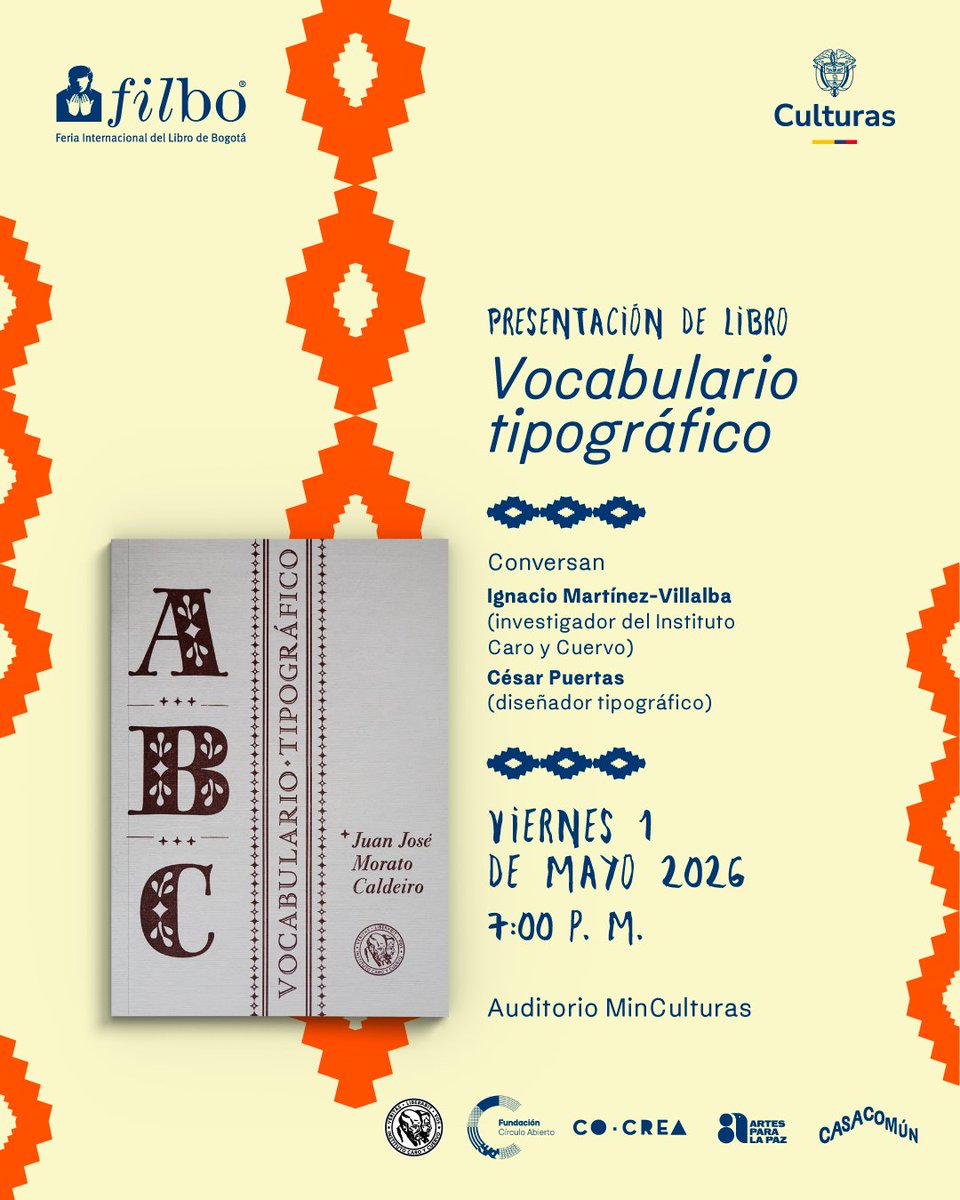 CaroyCuervo's tweet photo. 📚¡El #ICC aún tiene mucho por mostrar en la #FILBo2026! 📖

Visítanos en el estand #ColombiaCasaComún y prográmate con los 10 eventos que tendremos durante estos cinco días en el Auditorio @mincultura. https://t.co/vf5MufrB5s