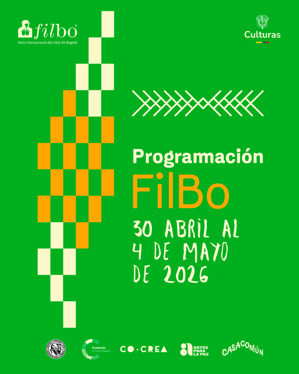 CaroyCuervo's tweet photo. 📚¡El #ICC aún tiene mucho por mostrar en la #FILBo2026! 📖

Visítanos en el estand #ColombiaCasaComún y prográmate con los 10 eventos que tendremos durante estos cinco días en el Auditorio @mincultura. https://t.co/vf5MufrB5s