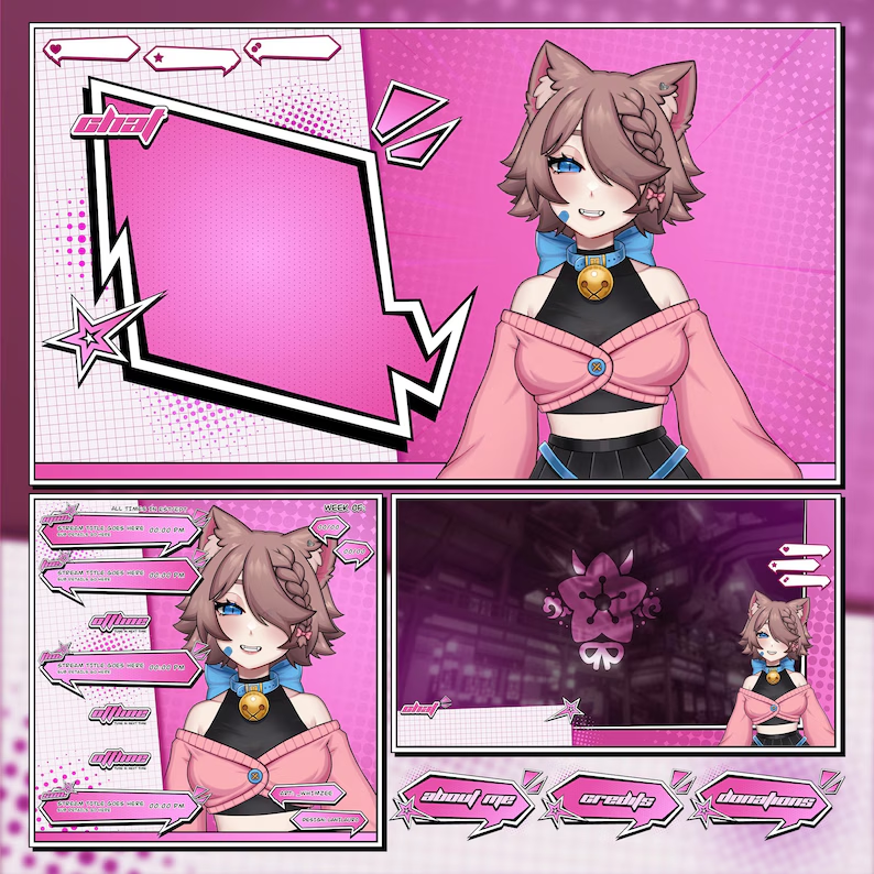evelynvtuber4's tweet image. Stream just got a visual upgrade 🎮✨
Custom overlay by me ready for game time 💻🔥

#Twitch #TwitchCommunity #Gaming #Gamer #TwitchCreator #SmallStreamer #twitchaffiliate #twitchgaming  #GraphicDesign #LeagueOfLegends #valorant募集 #minecraftexperience  

Reference from web