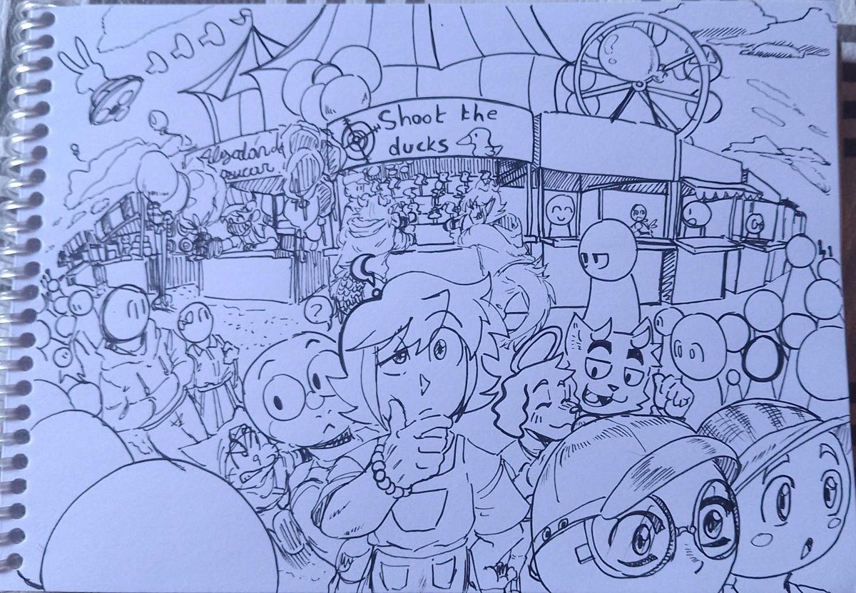 idrawiguess34's tweet image. Perspective with no grid or pencil 
#perspective #traditionaldoodle #doodle #extremeperspective #ocs #originalcharacters