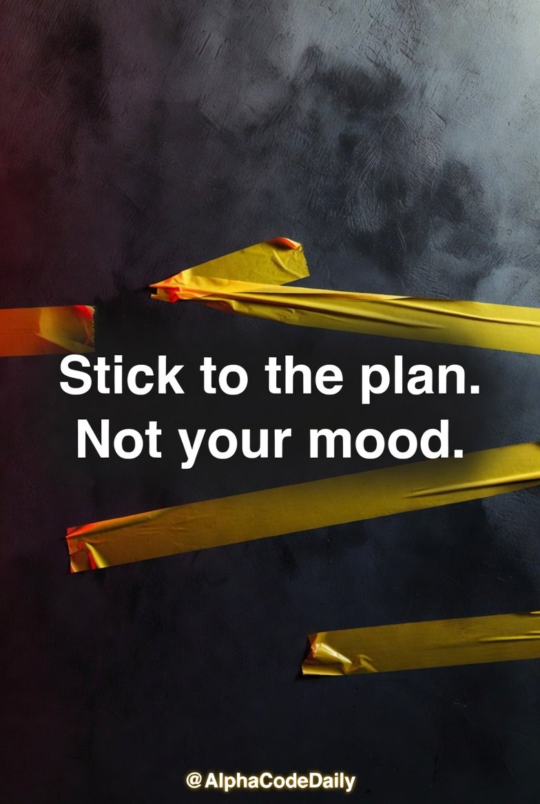AlphaCodeDaily's tweet image. Successful people do what needs to be done, regardless of how they feel.

#AlphaMindset #StickToThePlan #Discipline #NoMood #AlphaCodeDaily