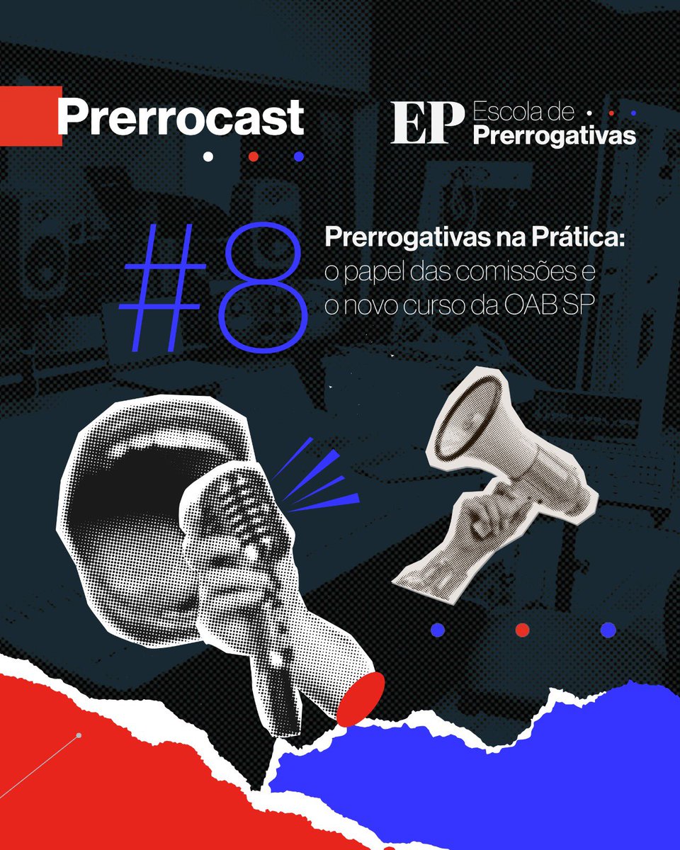 ESAOABSP's tweet photo. 🎙️ Já está no ar mais um Prerrocast!

No debate de hoje, saiba mais sobre prerrogativas na prática, o papel das comissões e o novo curso da OAB SP com Dr. Erik Chiconelli Gomes.

👉 Um episódio essencial para atuar com mais estratégia e consciência institucional.

▶️ Dê o play e assista tudo na íntegra: 

🔗YouTube: https://t.co/21tT4fMELA

🔗 Spotify: https://t.co/uFASTF4ykl