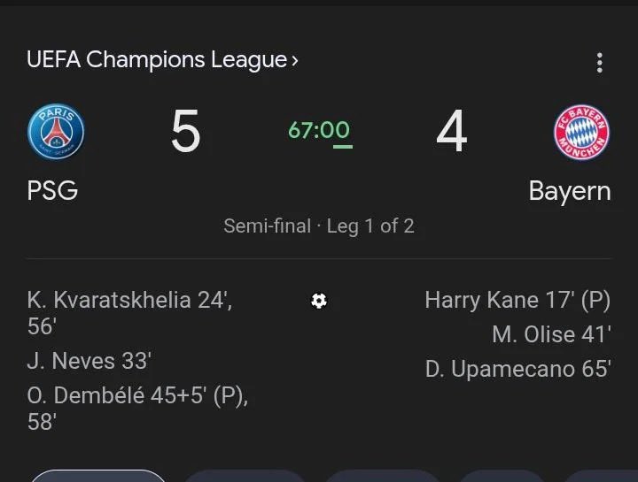 Oh, so they’re playing the second leg today too ?