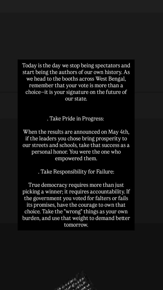 rahulchanda_12's tweet image. Your vote is powerful—use it wisely. Vote for those who deliver, not just promise. Choose leaders who support healthcare, education, unity, and fairness Don’t be swayed by noise. Vote for integrity progress, and community-driven leadership

#wbelection #WestBengal #election #2026
