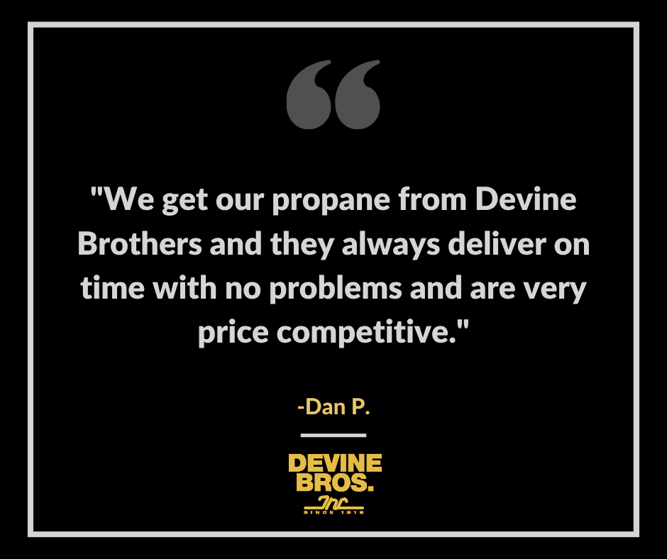 DevineBi's tweet photo. Thank you, Dan, for your kind words and for trusting Devine Brothers for your propane needs!  
#Testimonial https://t.co/JFg9e9RY7M