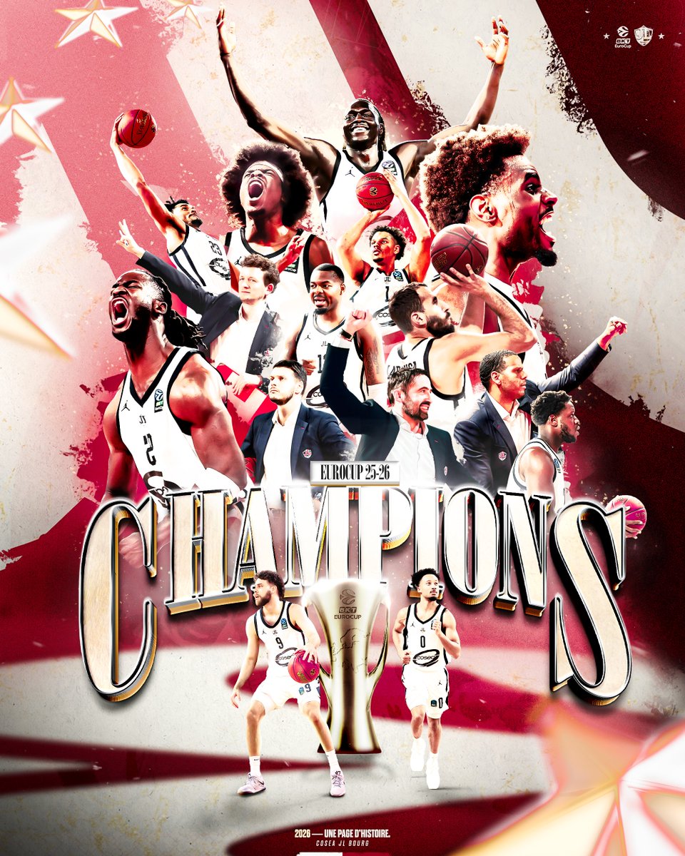 🔥 CHAAAMPIONS D’EUROPE !!!

La JL est championne d'Europe pour la première fois de son histoire !!!! QUELLE SAISON INCROYABLE !!🔥🏆

Bravo messieurs, vous nous avez fait rêver du début à la fin !!!