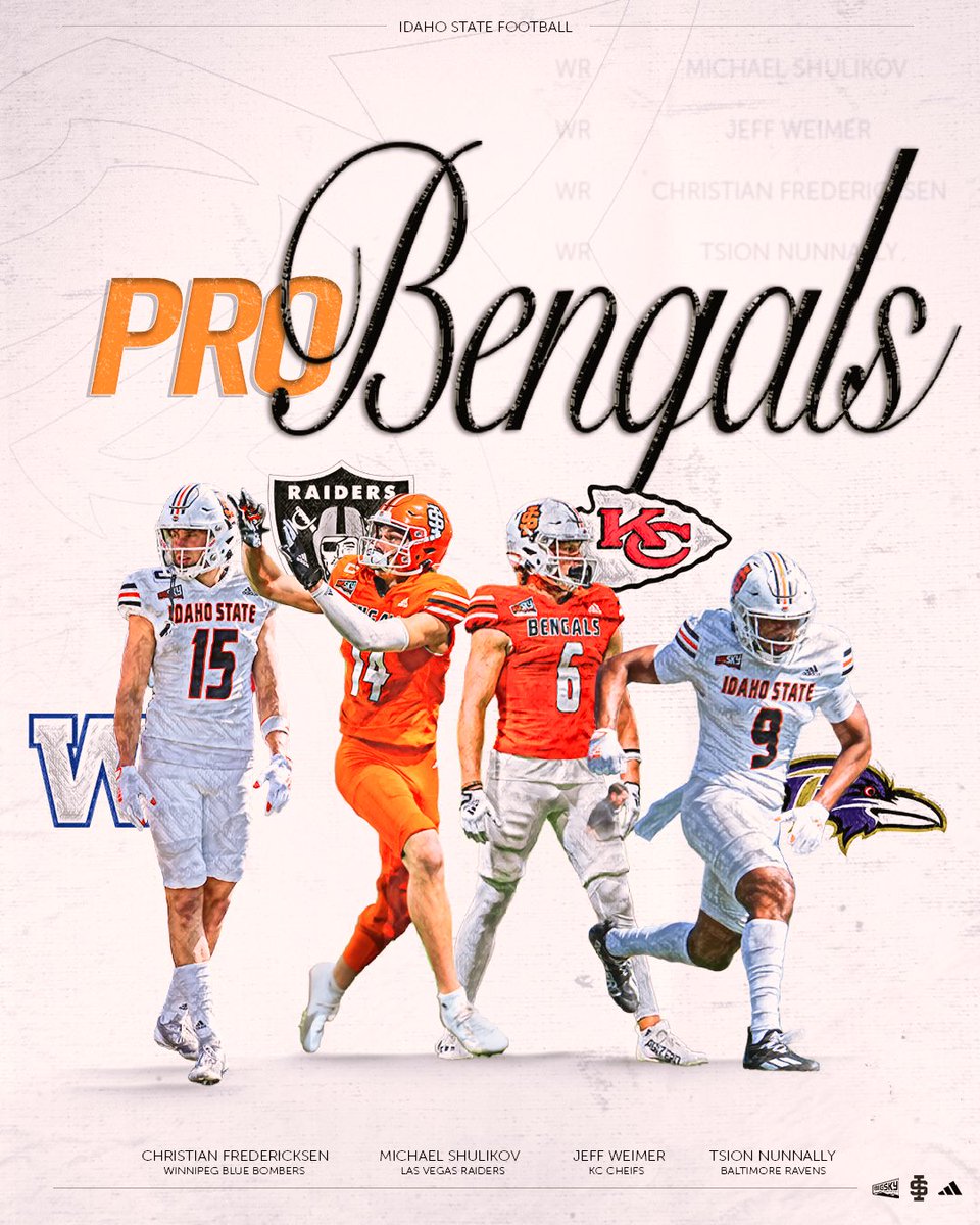 BengalGridiron's tweet image. 𝙋𝙧𝙤 𝘽𝙚𝙣𝙜𝙖𝙡𝙨

Congrats to 4 of our Bengal Alums who are getting the chance to compete at the next level! 🔥

#ROAR // #Who’sNext?