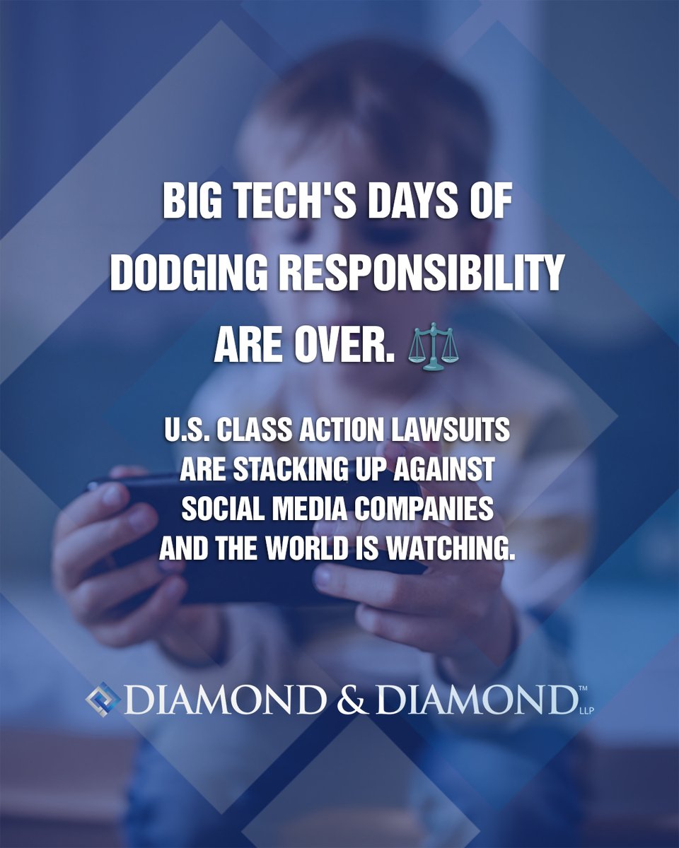 diamond_lawyers's tweet image. Big Tech may not be able to dodge accountability much longer. 

That matters for Canadian families pursuing accountability here.

Learn more: diamondlaw.ca/class-actions/…

#BigTechAccountability #SocialMediaHarms #ClassAction