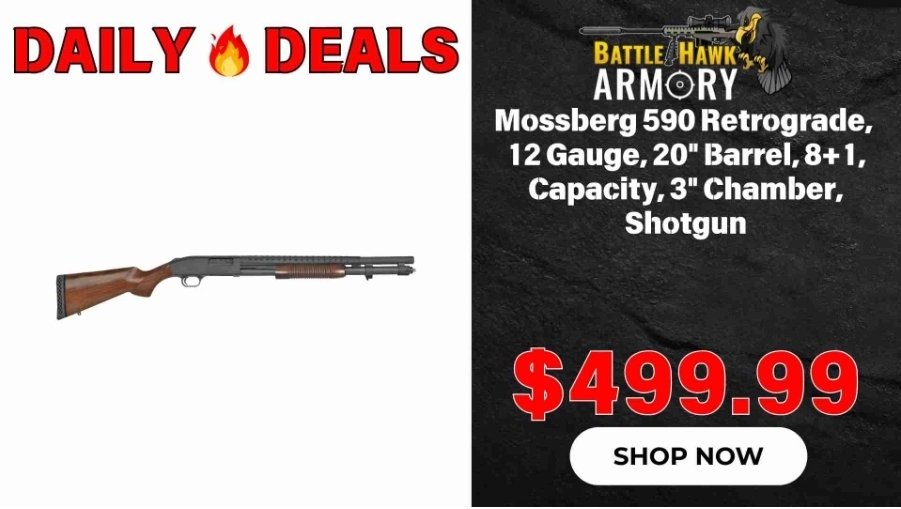 AKballistics's tweet image. ⭐️🔥➡️ alnk.to/cb6zvFt
Mossberg Retrograde 590A1 wood stock just $499.99 at BHA. 
Affiliate Link ⭐️🔥#2AShallNotBeInfringed #guns #12gauge #12ga #Shotgun #GunDeals @BattleHawkArmor