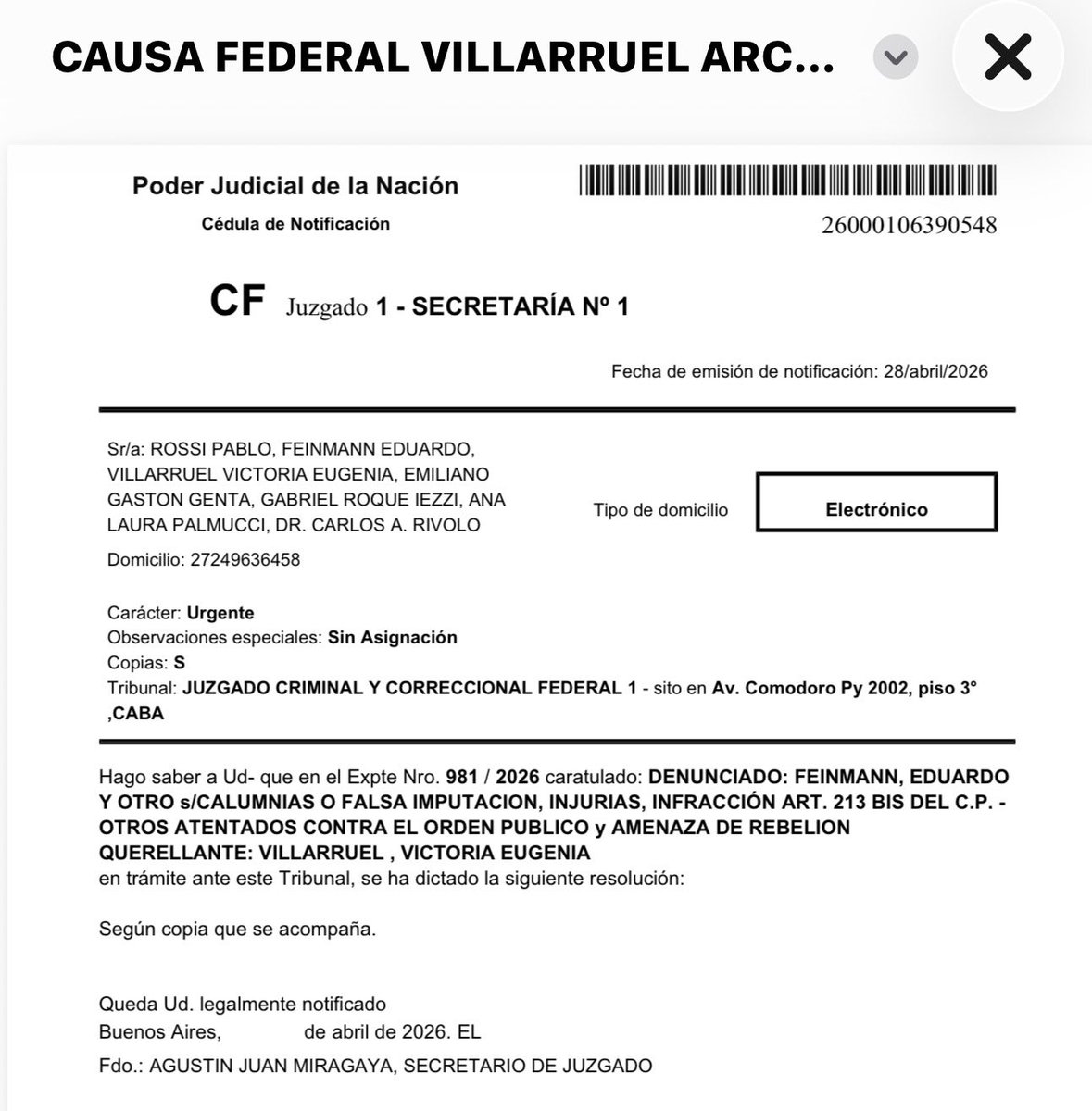 Eduardo Feinmann tweet media