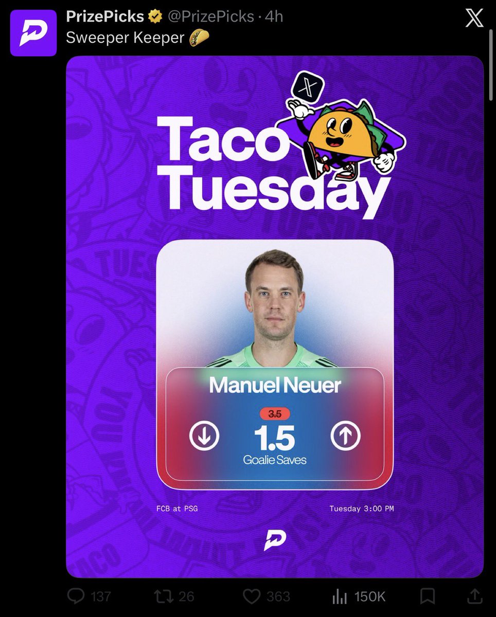 So the PrizePicks taco seen 5 shots on goal and allowed all 5 to be goals? 

How much <a href="/PrizePicks/">PrizePicks</a> paying these guys?