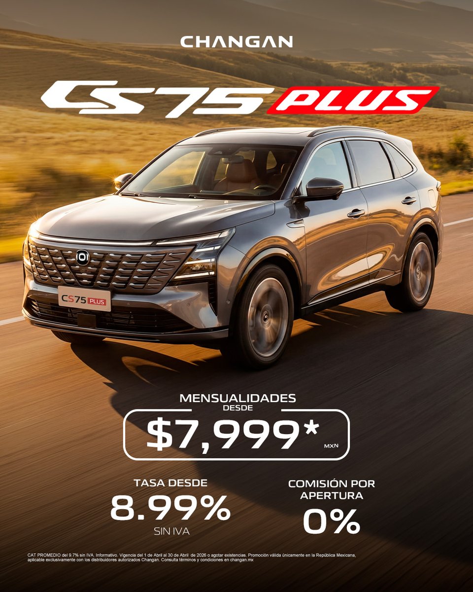 Estrena hoy 🚗
Alsvin Plus | CS35 Max | CS55 Plus | CS75 Plus
Precios atractivos y mensualidades a tu medida.
Cotiza y llévate el tuyo.
#Changan #AlsvinPlus #CS35Max #CS55Plus #CS75Plus