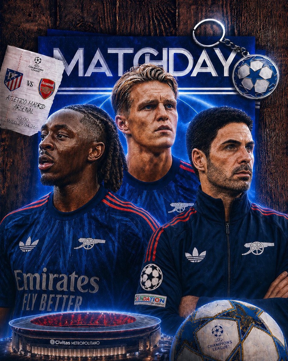 now_arsenaI's tweet photo. Onto the better UEFA Champions League semi-final tomorrow night in Madrid…

It’s big. It matters. https://t.co/X8Bsk6Jtsy