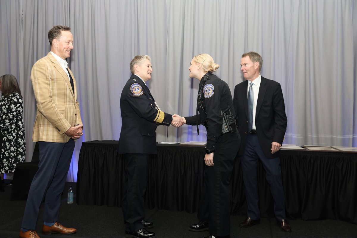 IMPD_Chief's tweet photo. Hearing the stories of heroism at today’s Fire, Police, and Deputy Sheriff’s Awards is both inspiring &amp; a powerful reminder of the dedication behind the badge. 

Congratulations to all of today’s honorees and award winners. 

Indy is fortunate to have you serving our community. https://t.co/KxVfiaTIOX
