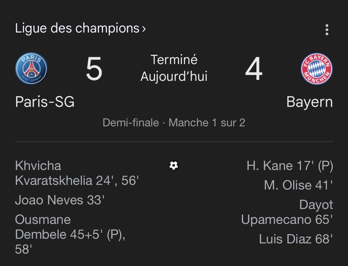 Maintenant qu’elle est le meilleur match #psgbayern