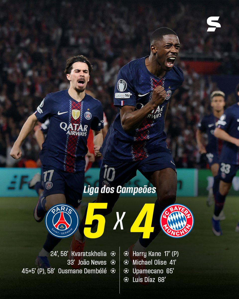 sportv's tweet image. QUE JOGO MALUUUUUCO! 😳🤯

O PSG venceu o Bayern de Munique em um jogo digno de CINEMA no Parque do Príncipes, os franceses saem na frente na briga pela vaga na final.

*Contém texto alternativo

#FutebolInternacional #PSG #BayernDeMunique #LigaDosCampeoes