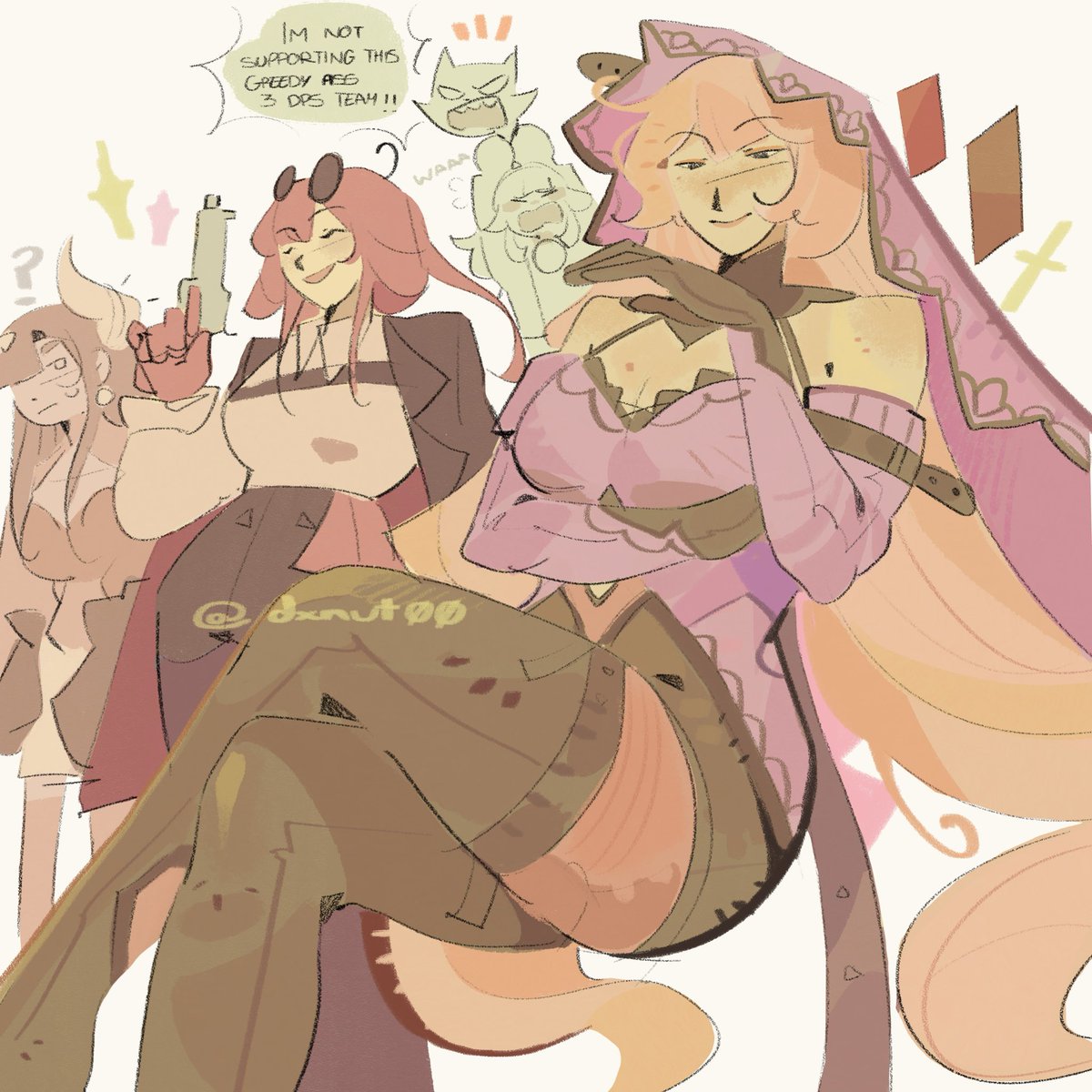 dxnut00's tweet image. Dot enjoyers on their merry way to clear that apoc bug 
#hsr #BlackSwan #Kafka #Hysilens #HuoHuo