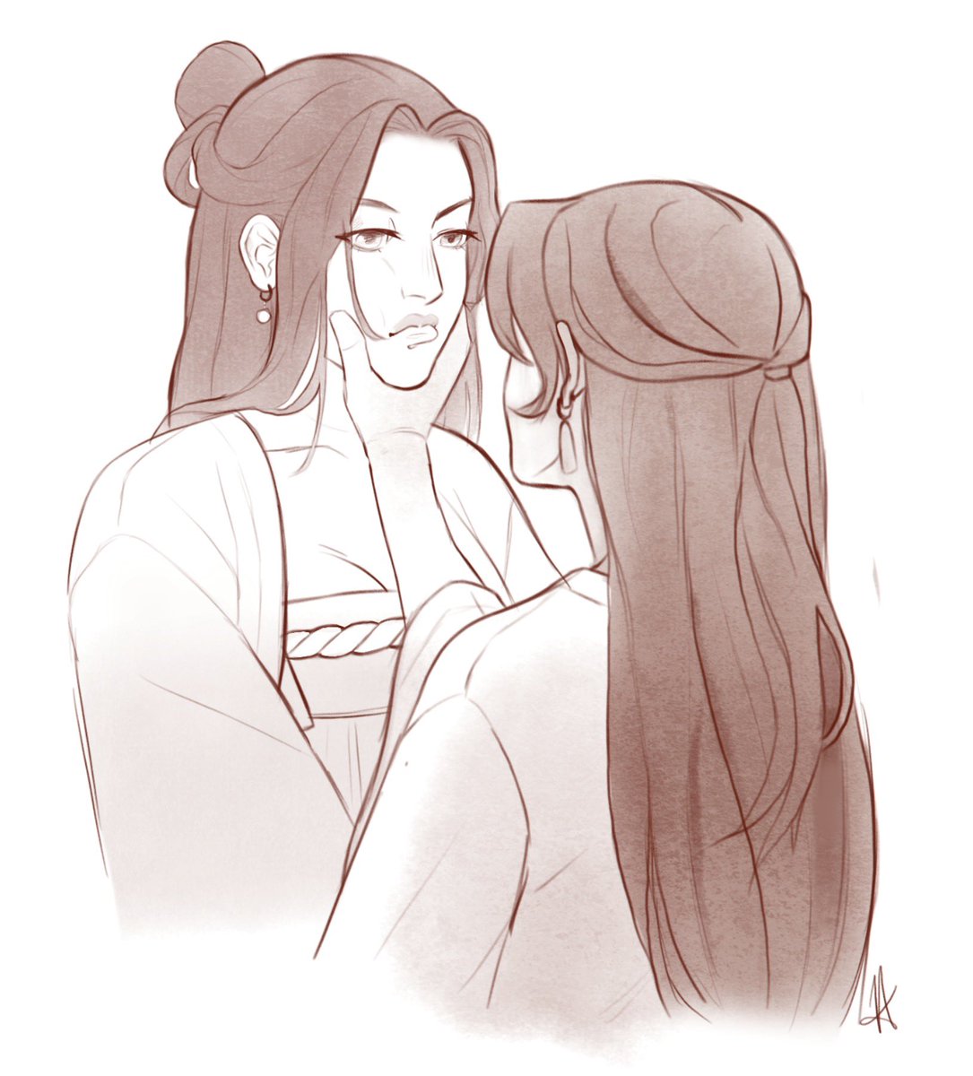 axosalut's tweet photo. I’m finally starting to get over my art block so here’s some wlw wangxians! #mdzs #wlwwangxian #wangxian https://t.co/SKRkEP6r2I