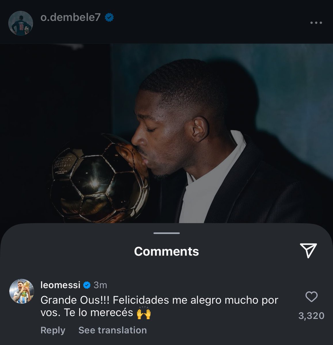 Quando todos duvidaram dele, Lionel Messi já sabia do jogador que Dembele se tornaria.