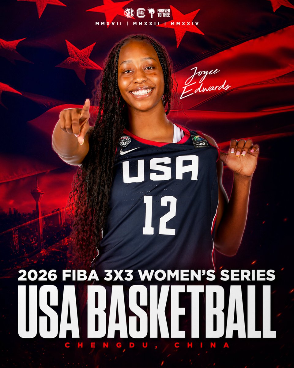 Our <a href="/JoyceEdwards24/">Joyce Edwards</a> is going global – again!

🔗: gamecocksonline.com/news/2026/04/2…