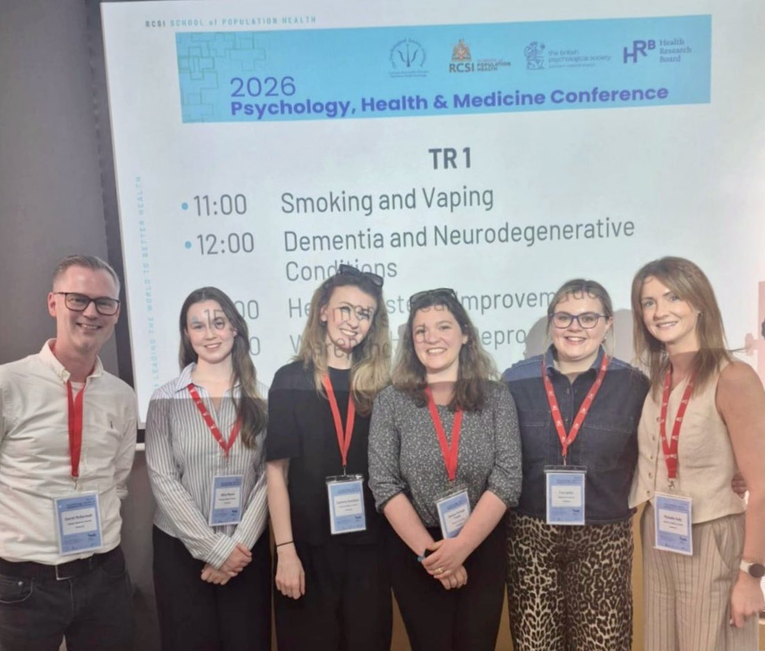 TUH_Psychology's tweet photo. Friday we were at @PsychSocIreland Div of Health Psychology Annual event at @RCSI_Irl 
TUH Nitrous Oxide study presented by Dr Damien Lowry &amp; @MichelleE_Kelly presented goal orientated rehabilitation for people living with dementia @TUH_Tallaght Regional Specialist Memory Clinic https://t.co/ZSi791ZUyw