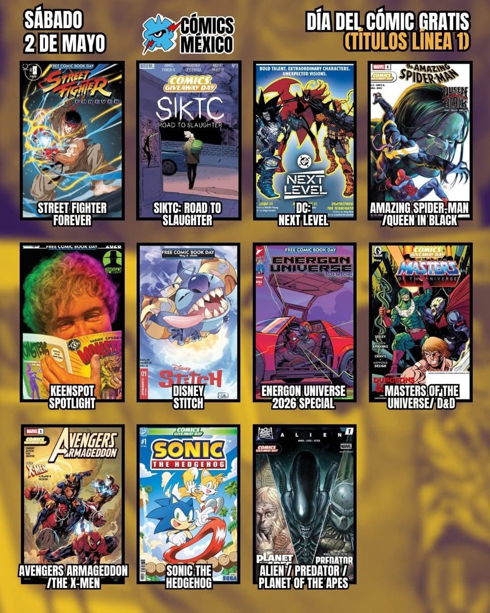 centralnona's tweet photo. #AgendaÑoña| Este sábado se realizará el #FreeComicBookDay y en @comicsmexico te podrás llevar 3 títulos al asistir, y otros 6 más comprando $200.
Además, tendrán invitados especiales, como Jonathan Uribe, dibujante de portadas de Spawn tut el equipo de #BatmanAzteca. https://t.co/AyXWMpwBdy