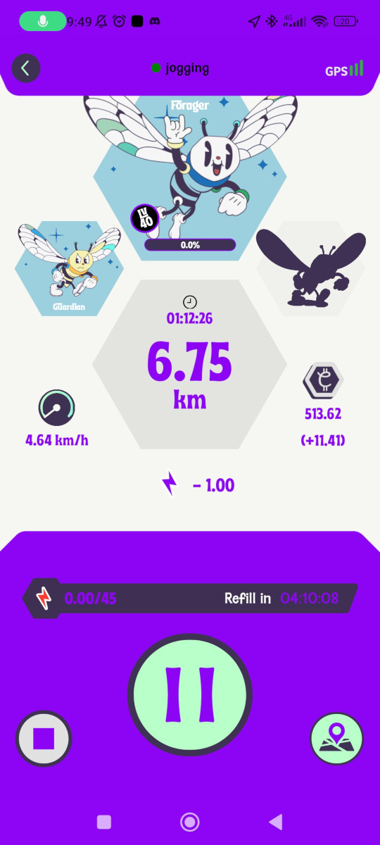 neocyclopi's tweet image. Usual Morning @The_Life_Bomb🌱 #Walk
⚡️45 Energies #M2E🚶🏃
🪙 Daily Earnings: 513.62 $CATKN
✅ Guardian Bonus Enabled
🚶 &amp;gt; 7km for #SeasonPass Weekly Challenge
#FlyWithUs🐝 #Play2Earn