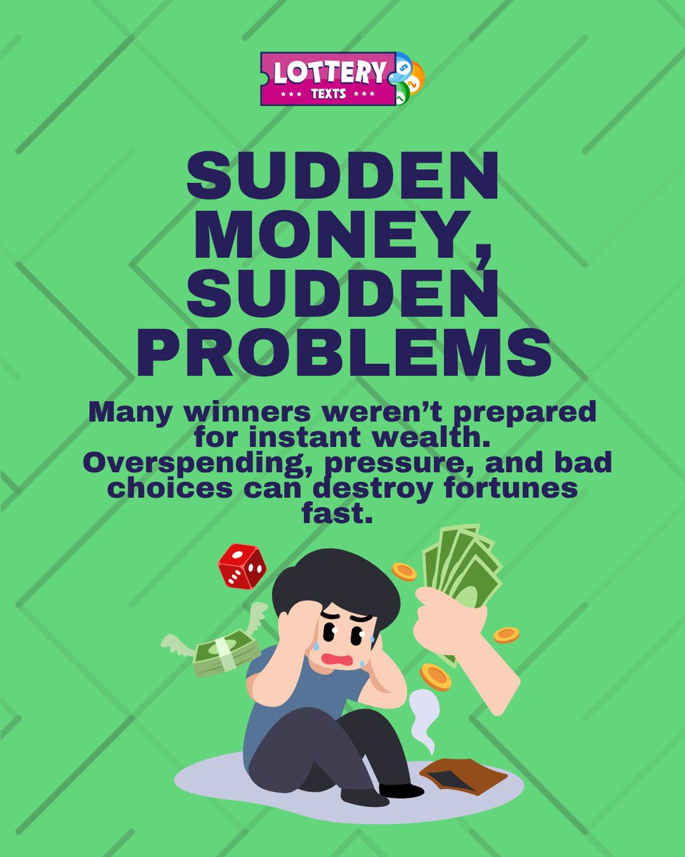 TextsLottery's tweet image. Winning the lottery can change your life… but without discipline, it can also destroy it 💸 Many jackpot winners lost everything through overspending, bad advice, scams, and reckless lifestyles.

#lottery #jackpot #lotterywinner #money #wealth #financialfreedom #riches #luck