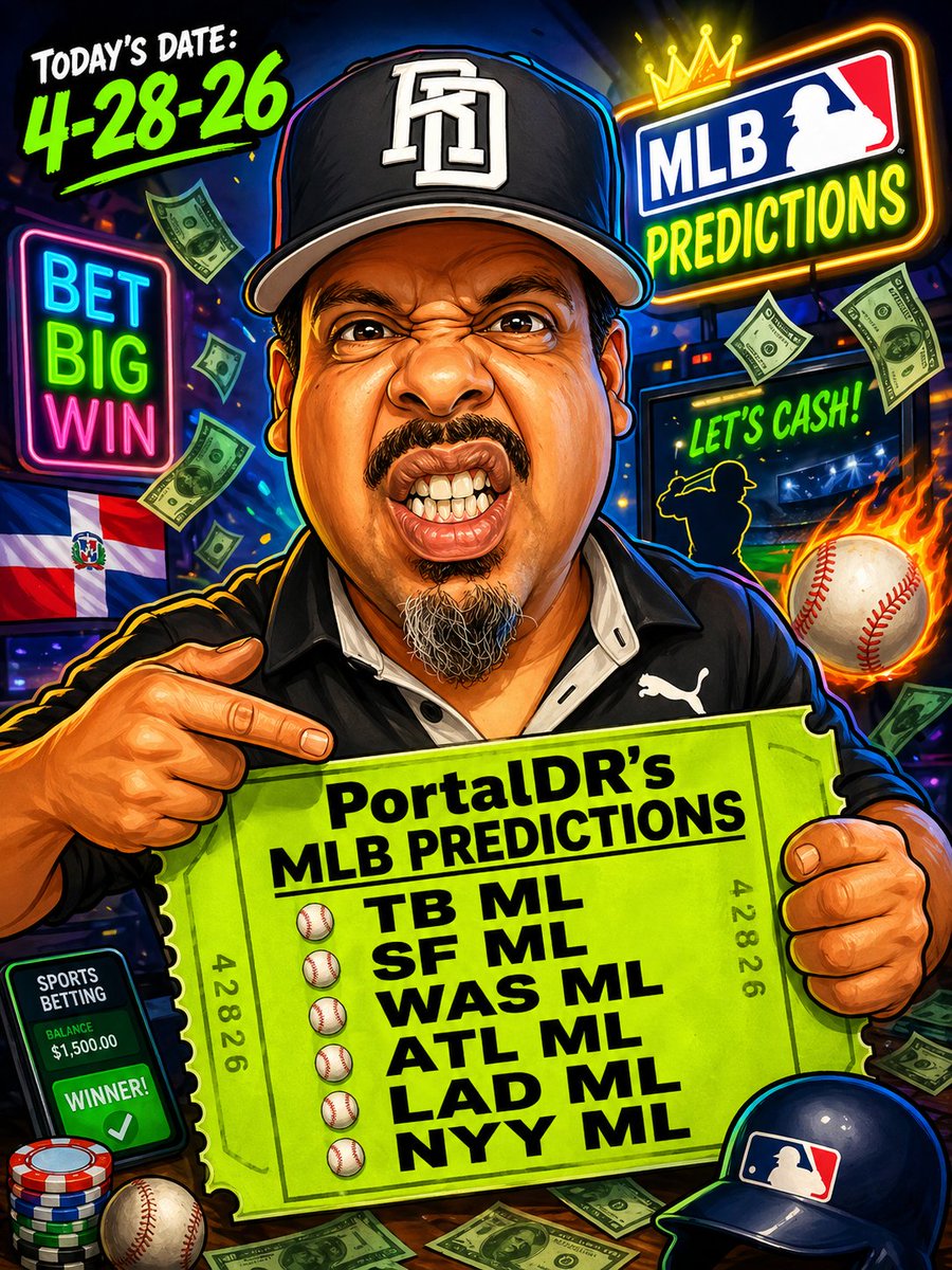 PortalDRPicks's tweet photo. 🚨 Ump wanted proof… I showed him the ticket 🎟️⚾🔥
PortalDR MLB Picks 4/27/26:
CLE ML
TOR ML
LAA ML
NYY ML
LAD ML
CHC ML
Who sells the slip? 👀 #MLB #SportsBetting #Parlay #BaseballPicks #PortalDR https://t.co/NcfumwN85i