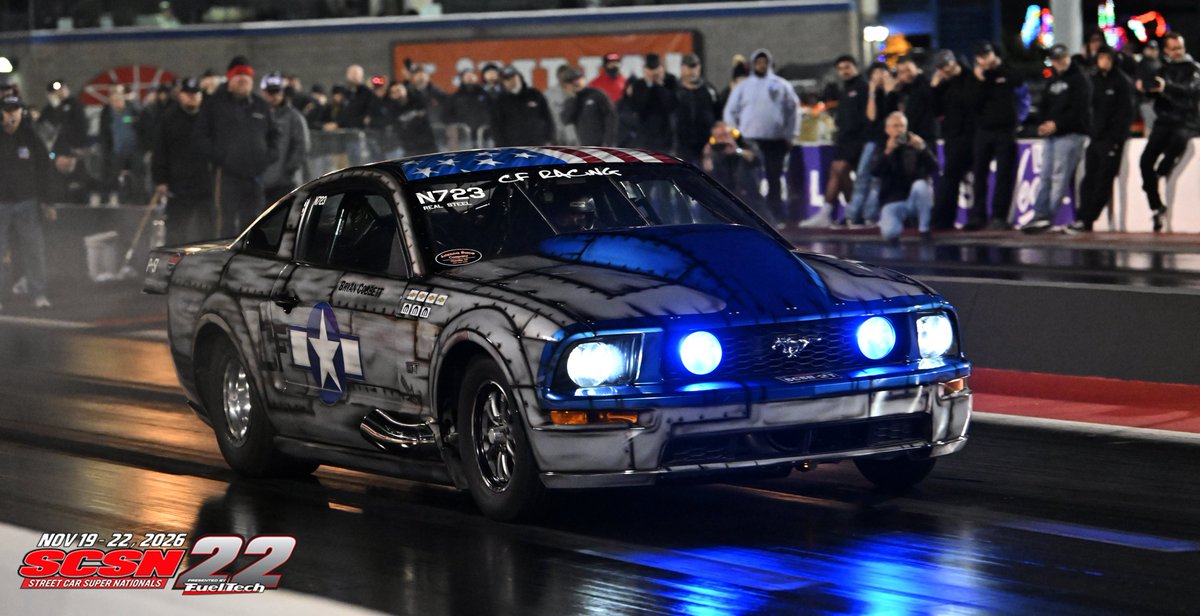PSCARACING's tweet photo. 𝙉𝙊𝙑𝙀𝙈𝘽𝙀𝙍 𝟏𝟗-𝟐𝟐, 𝟐𝟎𝟐𝟔 - 𝙎𝘼𝙑𝙀 𝙏𝙃𝙀 𝘿𝘼𝙏𝙀

The Legendary Drag Racing Festival returns with the 22nd running of the Street Car Super Nationals Presented by FuelTech USA & Summit Racing Equipment - The Strip at Las Vegas Motor Speedway with Total Venue Concepts doing the prep!

GET THE LATEST SCSN GEAR HERE & SAVE>> https://t.co/r2NbQgWOya
ALSO, CHECK OUT THE UNDER $10 SECTION AS WE ADDED MORE DESIGNS & SIZES>>https://t.co/7OSRe0uUlb

PLUS, EACH ORDER GETS FREE RACING DECALS & SPEND $60 OR MORE & GET FREE USA SHIPPING!

Photo by Extreme Photography

#fueltech #summitracing #COMPCAMS #FUELTECHUSA #LASVEGASMOTORSPEEDWAY #ARIZONARACECOMPANY #SPEEDSOCIETY #PRECISIONTURBO #LASVEGAS #DRAGRACING #scsnvegas #canada #fordmustang