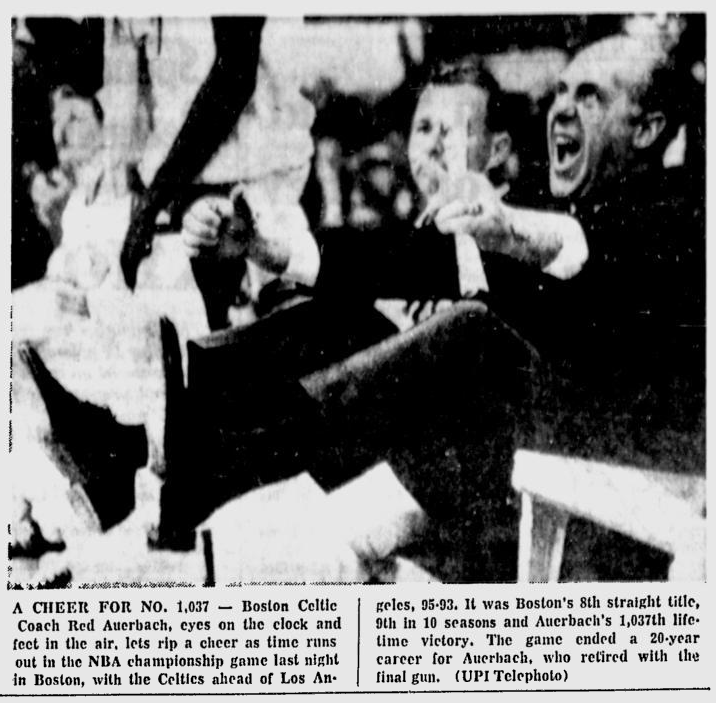 finedayforabeer's tweet photo. 60 years ago today the great Red Auerbach coached his final game, and the @celtics won their 8th consecutive championship behind a wire-to-wire 25 point, 32 rebound performance from Bill Russell.

Jerry West played the full 48 &amp; chipped in 36 points for the losers. https://t.co/iMhljf8Awt