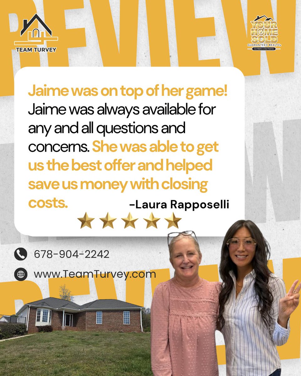 teamturvey's tweet image. 💙 Your story matters! 🏡✨

⭐ Share here:
🌐 teamturvey.com
⭐ Google → bit.ly/teamturveyrevi…
🏡 Zillow → bit.ly/45JhTv8
📘 Facebook → bit.ly/460CIRt

#TeamTurvey #ClientLove