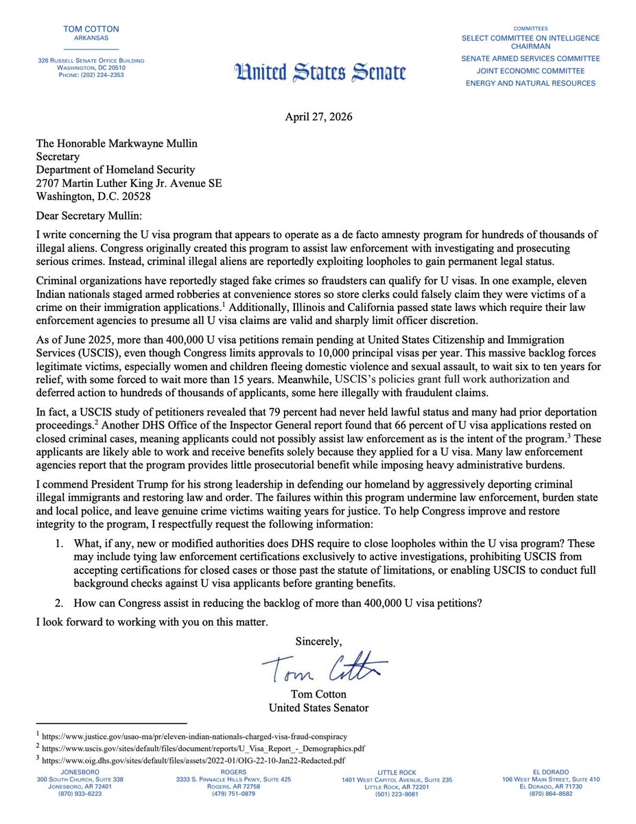 Tom Cotton tweet media