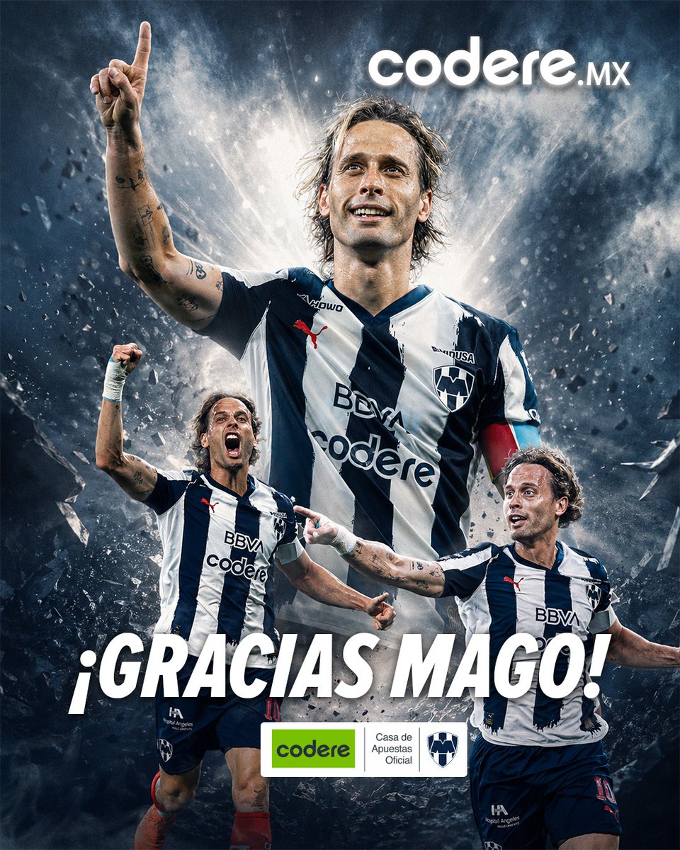 CodereMX's tweet photo. 🥹💙 El fútbol es de momentos, y los que nos regalaste quedarán grabados en nuestro corazón.

Gracias Sergio por enseñarnos que la magia no solo está en los botines, sino en la entrega y en la pasión. ✨🪄
 
¡Mucho éxito en tu siguiente paso! 💚
#CodereEsRayado https://t.co/7DsJgFQzzt