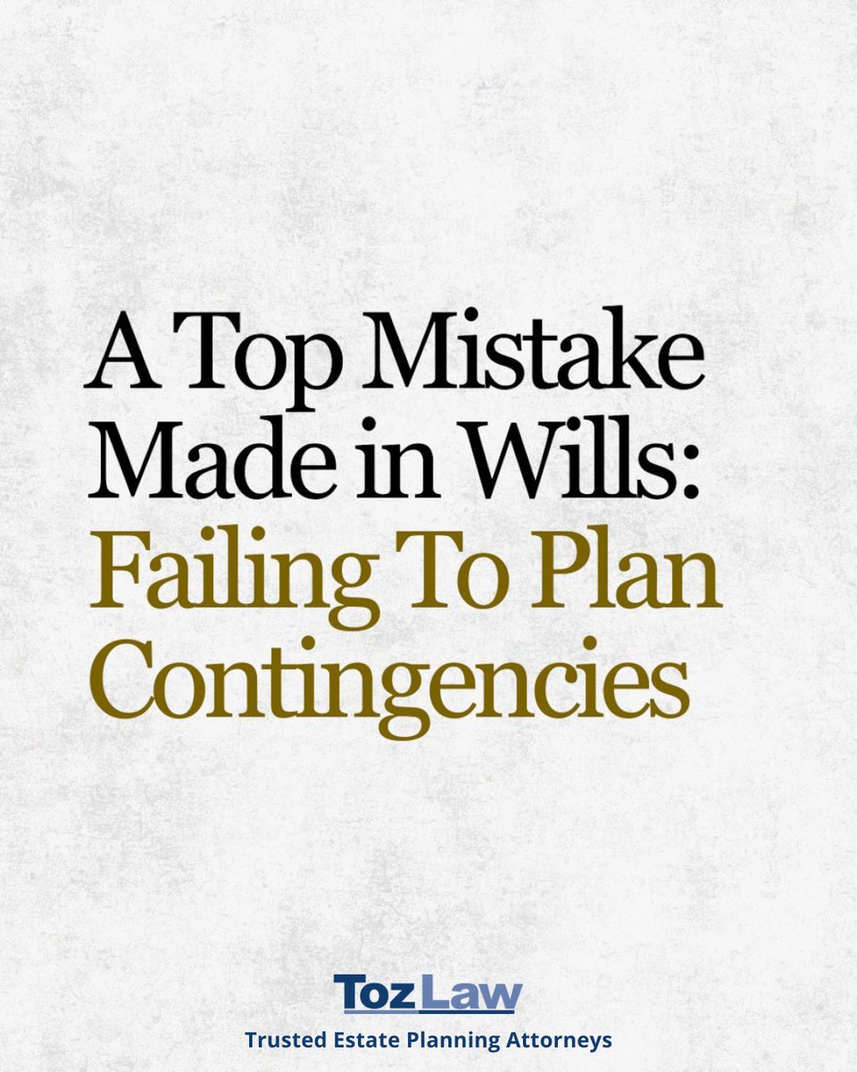 Toz_Law's tweet photo. Naming a #primarybeneficiary is important, but it is not enough. If that person is unable or unwilling to inherit your assets and no backup plan is in place, you risk: Assets ending up in probate -Does not reflect your wishes. -Your plan lacking the flexibility life demands. https://t.co/Yh9HoCSprE