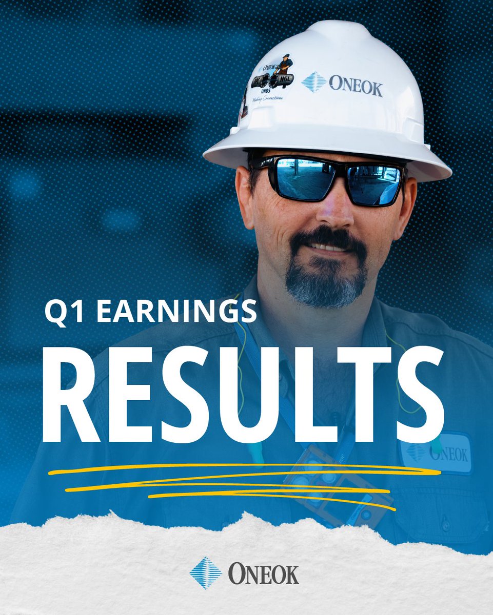 ONEOK's tweet photo. Today, we announced first-quarter 2026 results and increased 2026 financial guidance.

Read more here: https://t.co/FaCewmLe5O https://t.co/lmt7fWctCM