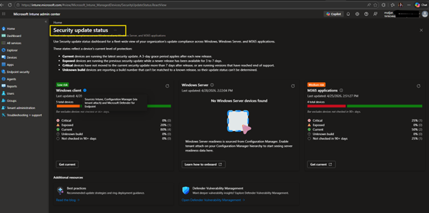A new security update status dashboard in Microsoft Intune You might ...