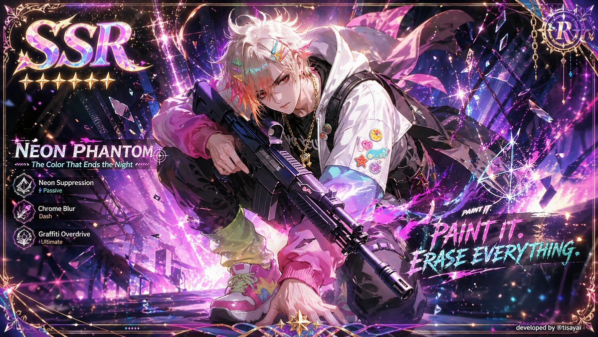 tisayai's tweet image. [ 📱 Mobile-game Gacha SSR hero banner ] 
GPT-Image 2
📝 How to use:
- attach your character
- 🎨 paste prompt 
- GET! RPG mobile‑wallpaper SSR hero‑banner. Content aware SCANS combat style and thematic cues. Gacha home‑screen. Adds: name, stats, role, &amp;amp; quote

👇 PROMPT in alt