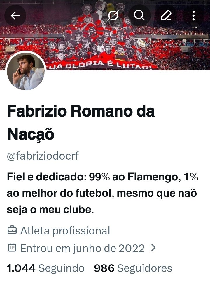 Se você curte futebol de verdade, opinião sem medo e debate raiz, já segue aí.

Aqui não tem papo de passar pano, é visão sincera, análise e resenha como tem que ser.

Tô na caminhada pra bater 1K hoje e 1.5K antes da Copa. Quem colar agora vai fazer parte desde o começo.
Segue