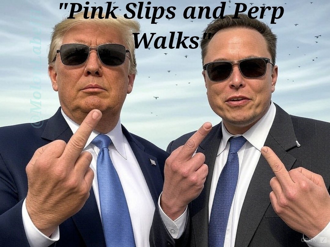 MolonLabeIII's tweet photo. Pink Slips already handed out long ago...now for part two 😂😂😂 #PerpWalks 🤟🏼🤟🏼🤟🏼🇺🇸 @elonmusk @realDonaldTrump https://t.co/8t8bAsqIjn