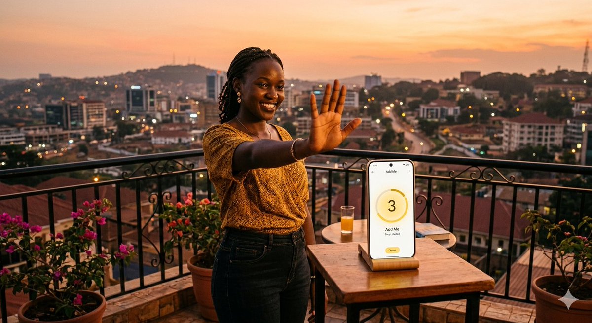 bakabuye's tweet image. The 10-second dash is interrupting owabodde omubedde. I think the Palm Timer integration will make the experience calm, collected, and memorable with every frame. 🇺🇬 #Pixel