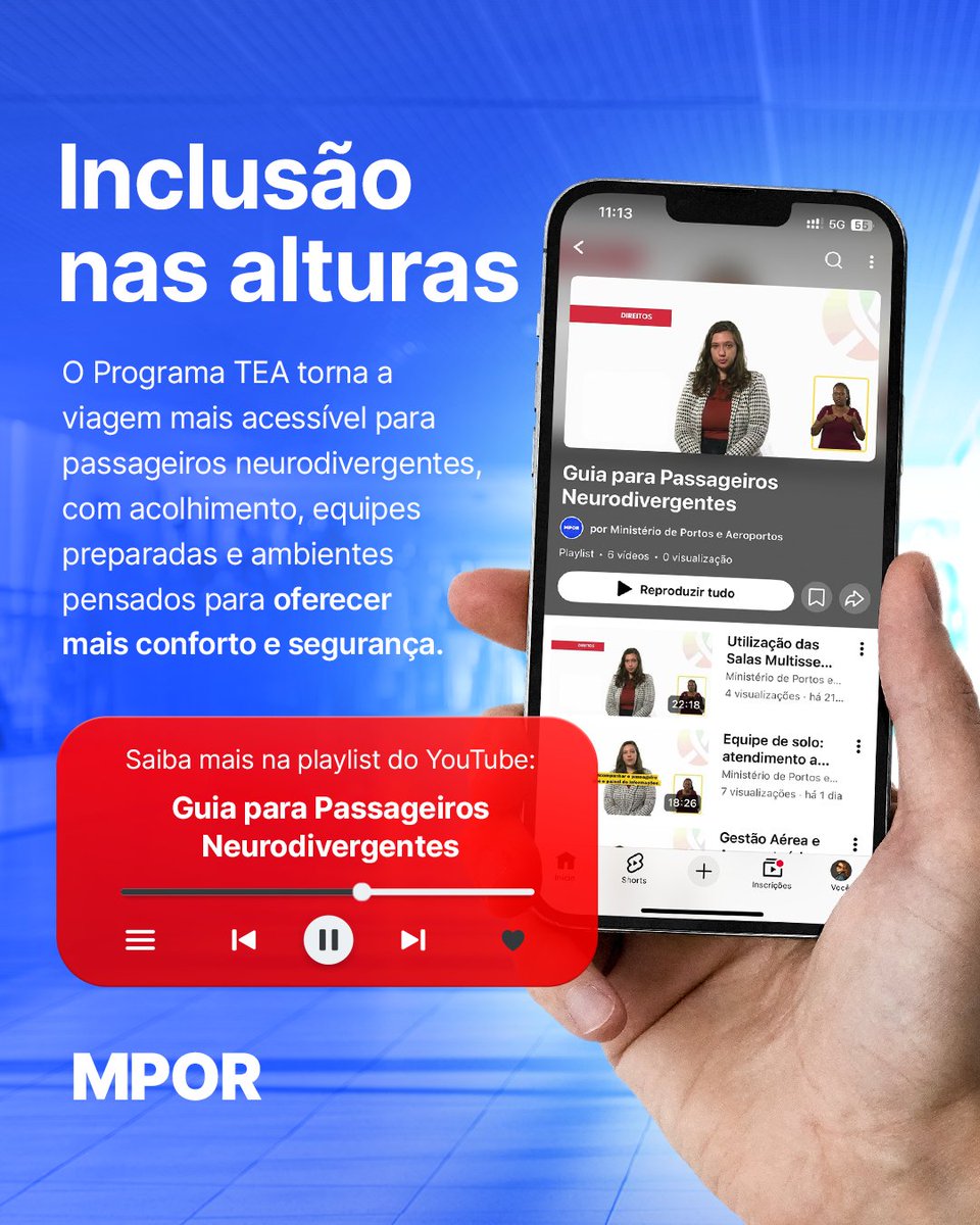 mporoficial's tweet image. O Programa TEA está tornando a aviação mais acessível e acolhedora para todos ✈️🧩

Com o Programa de Acolhimento ao Passageiro com Transtorno do Espectro Autista (Programa #TEA) isso se torna cada vez mais acessível!

🎥 Acesse a playlist: youtube.com/playlist?list=…

#MPor