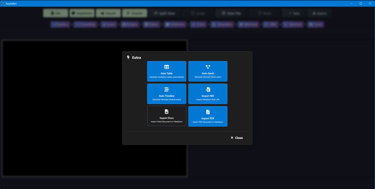 EasyEditorApp's tweet image. With #EasyEditor you are ready to import your #docs into the #techdocs library or for #AI training #EasyEditor will import all the text &amp;amp; tables natively and help you prepare your #markdown document for #backstage , #git or simply to secure it with #sstp
