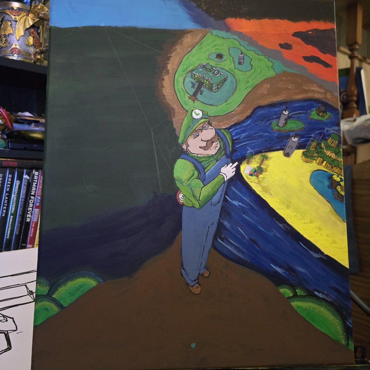 Brainiac420's tweet image. Going Live At 5 working on this bad boy!

#art #painting #drawing #paint #practice #grind #fanart #wip #supermario