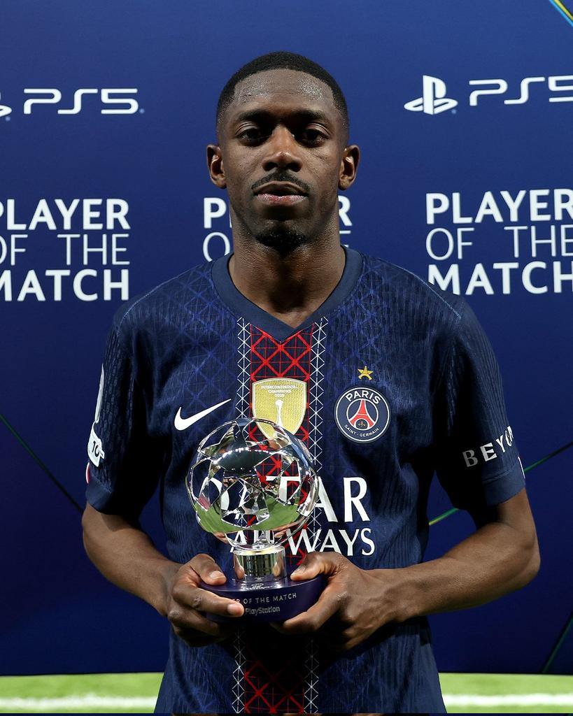 Olukunlegbenga's tweet photo. @FabrizioRomano ✨ Ousmane Dembele vs. Bayern Munich:

· 2 goals
· 1 assist
· 5 shots
· 1 big chance missed
· 1 key pass
· 2 defensive contributions
· 3 recoveries
· 88% pass accuracy https://t.co/UPKQMe1PvO