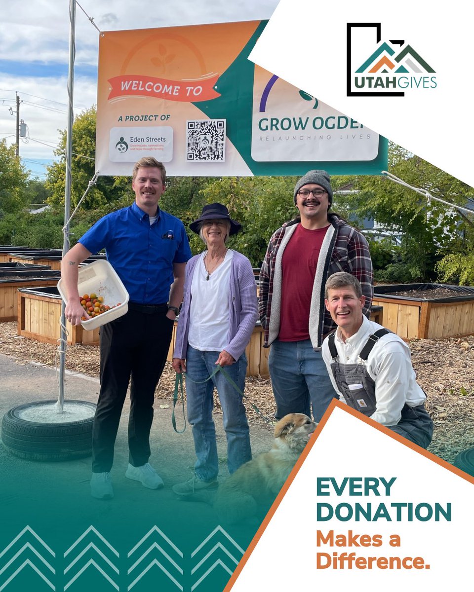Eden_Streets's tweet photo. You don't have to wait until April 30 to be part of #UtahGives.
You can support and help grow opportunities, skills, and second chances through urban farming.

Join us. Let's build this together: https://t.co/LYwr8o2yHo

#UtahGives #GrowOgden #EdenStreets #SupportLocalNonprofits https://t.co/znHMmYah7t