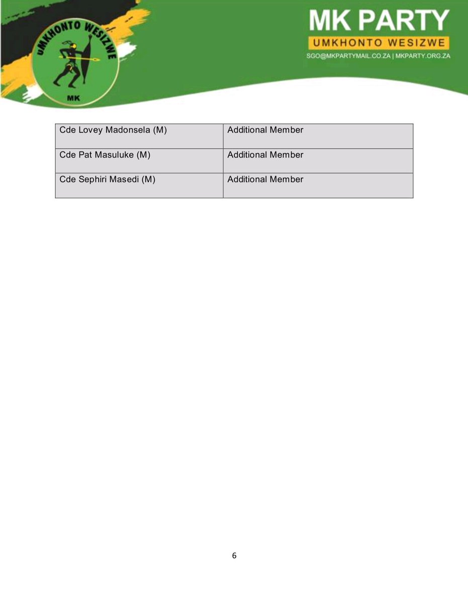 uMkhonto WeSizwe Party (Official) tweet media
