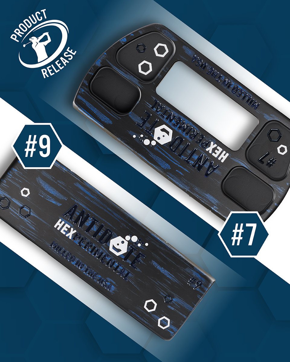 clubchampmedia's tweet image. The Antidote Hexperimental line is officially here. Swipe for the details on the new #7 and #9 models from @BettinardiGolf. 👀

#Bettinardi #Hexperimental #Golf #GolfTech #Putters #GolfEquipment