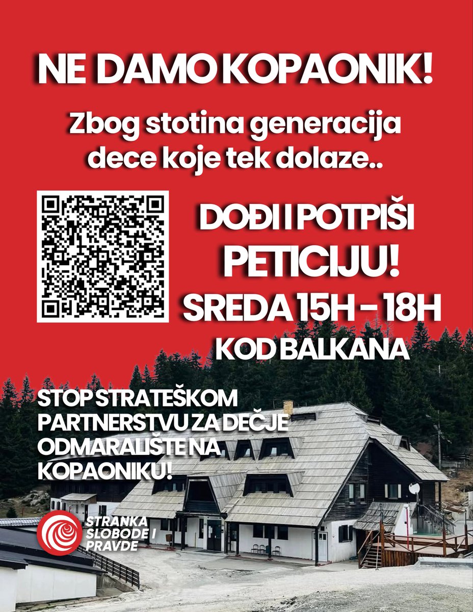 Vidimo se na istom mestu u isto vreme!
NE DAMO KOPAONIK!